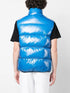 logo patch padded gilet